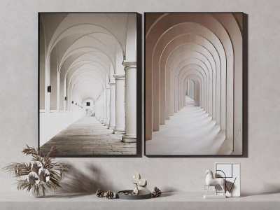 现代装饰画3D模型下载